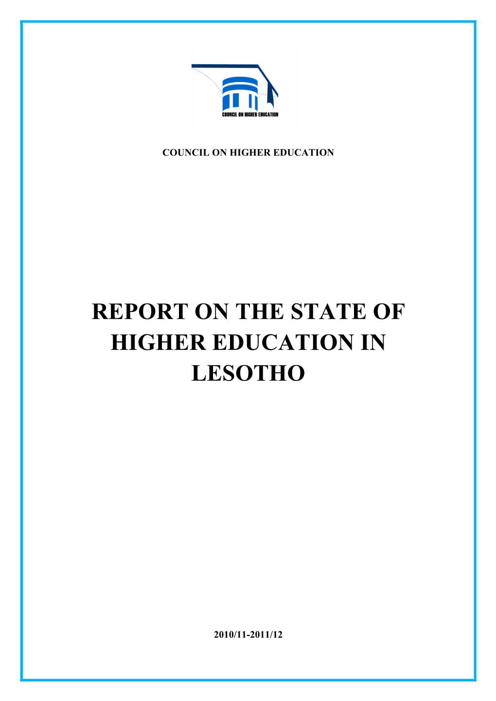 Report on the State of Higher Education in Lesotho