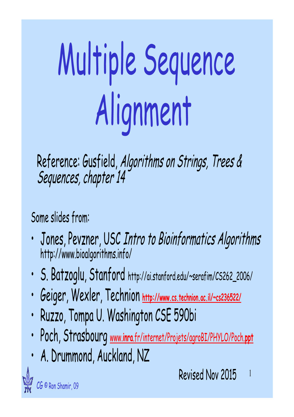 Multiple Sequence Alignment