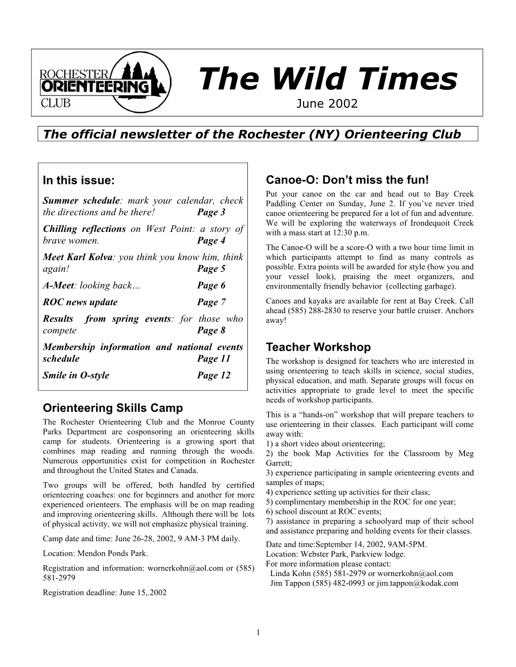 The Wild Times June 2002