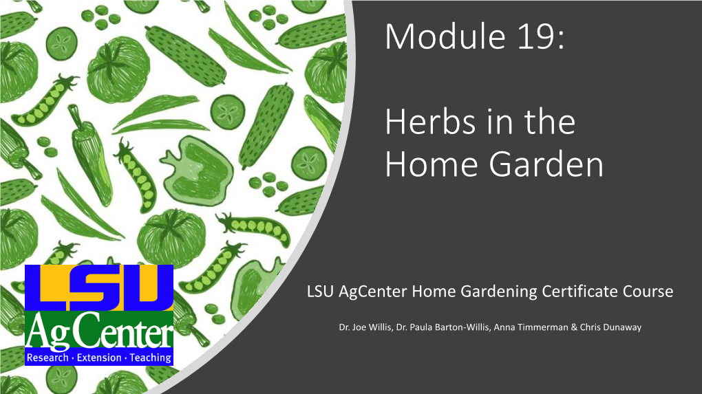 Home Gardening Certificate Course Module 19