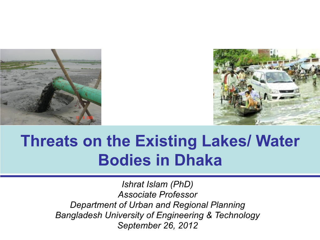 Water Bodies in Dhaka