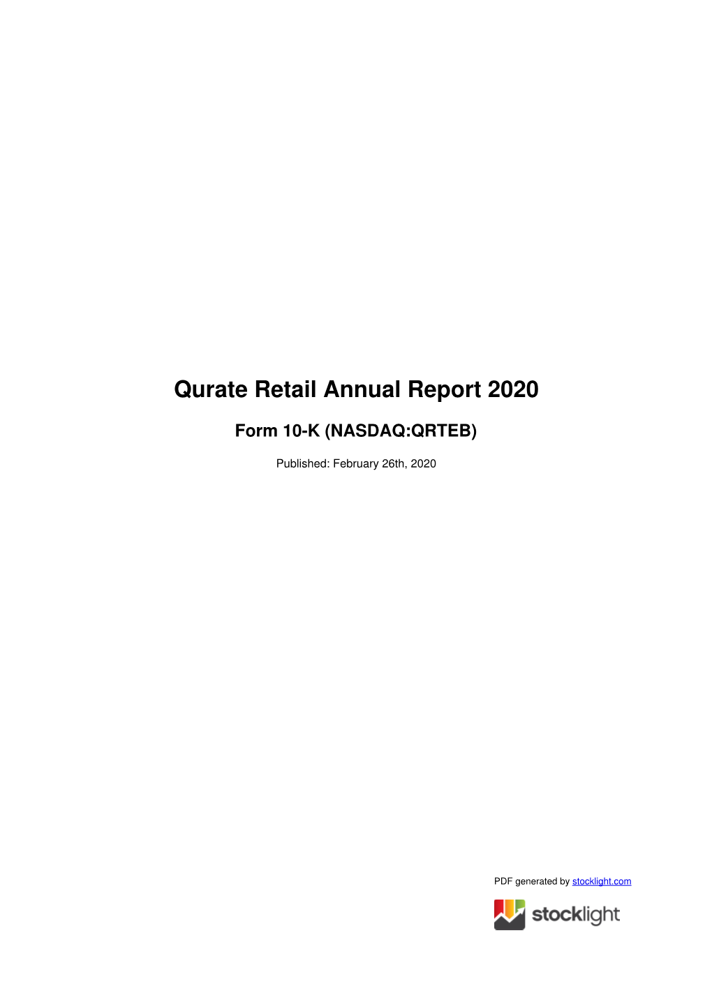 Qurate Retail Annual Report 2020