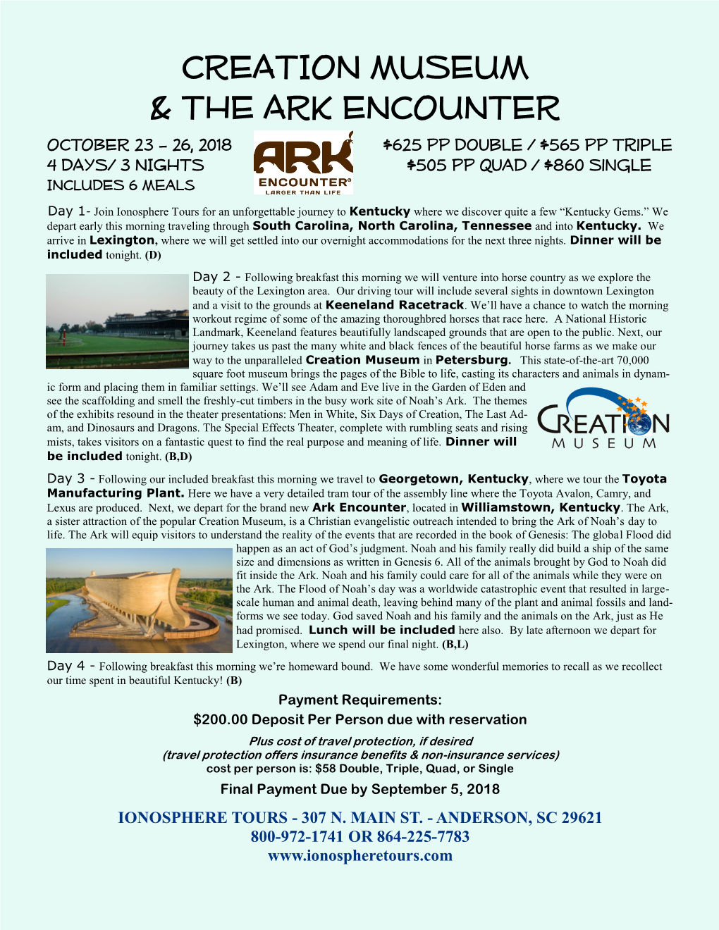 Creation Museum & the Ark Encounter