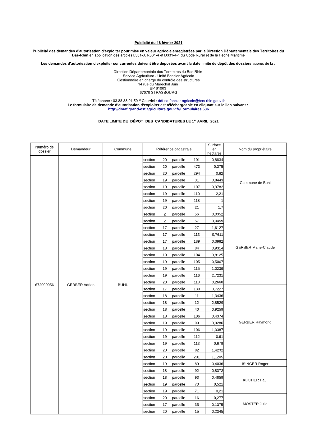 Publicité Du 18 Février 2021