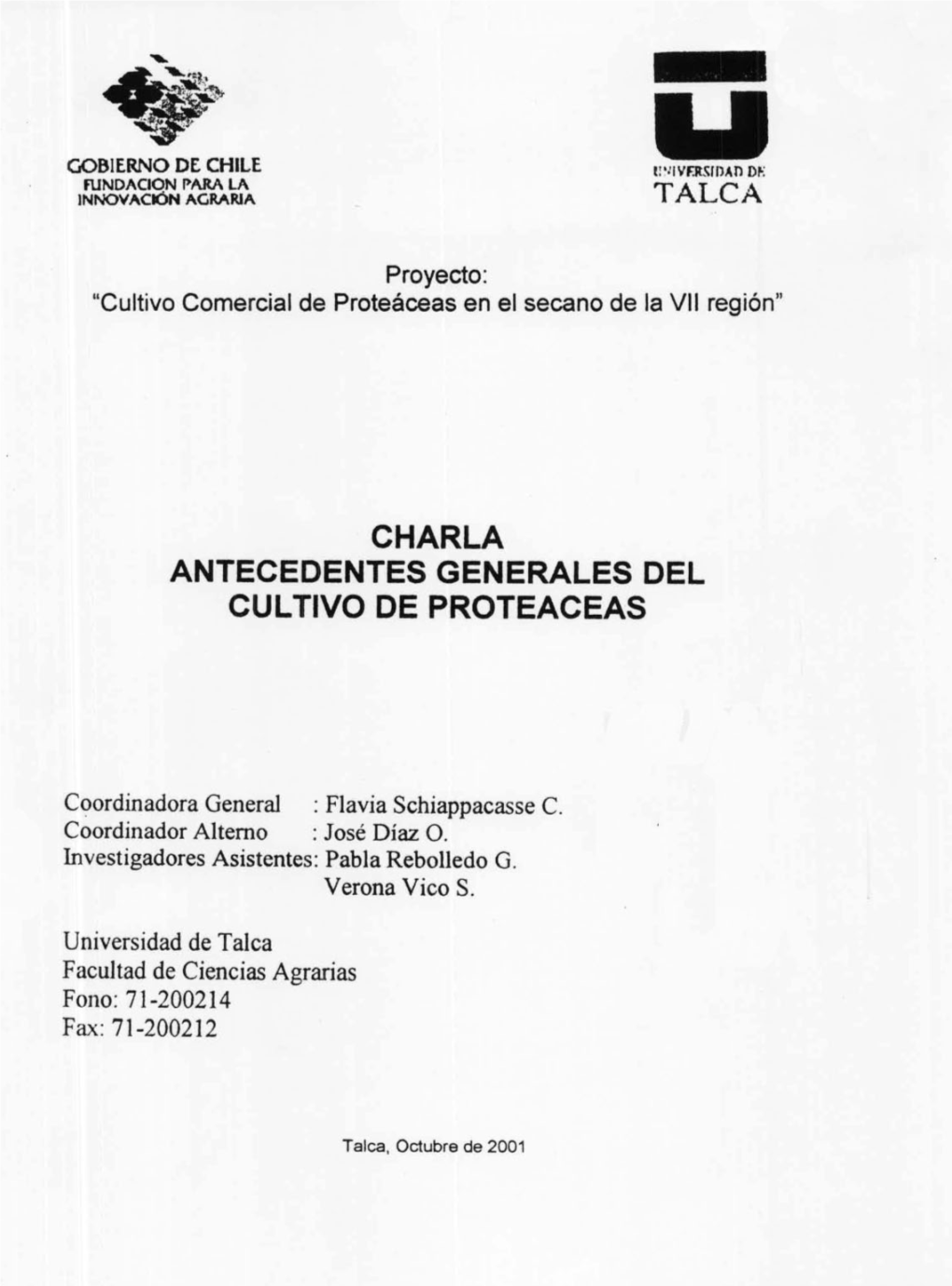 Charla Cultivo De Proteaceas