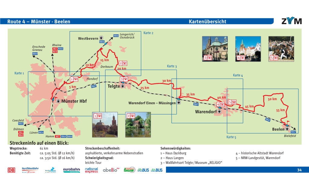 Kartenübersicht Route – Münster · Beelen