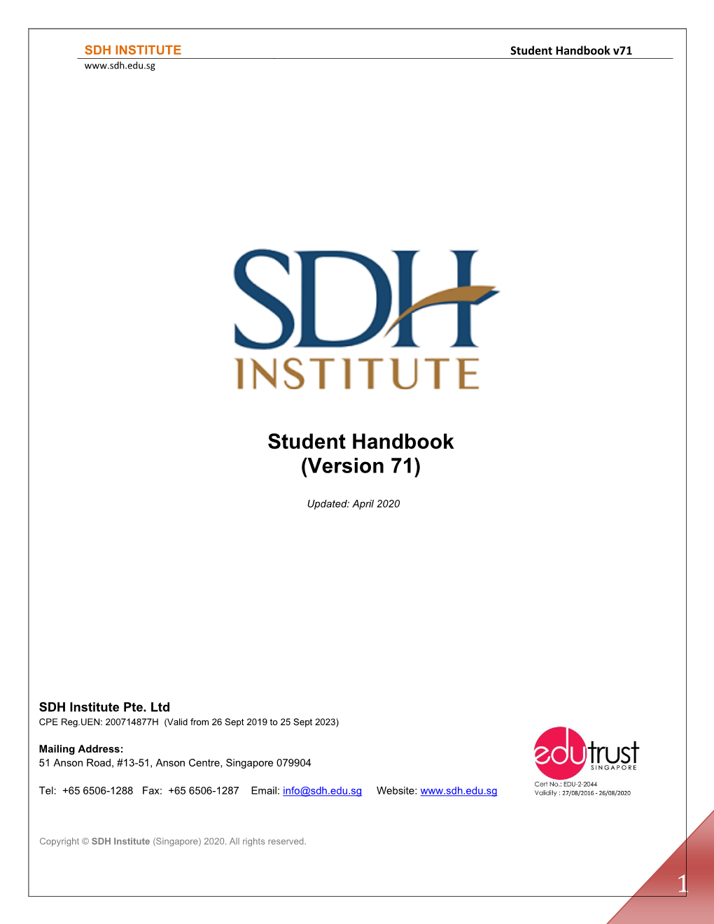 Student Handbook V71