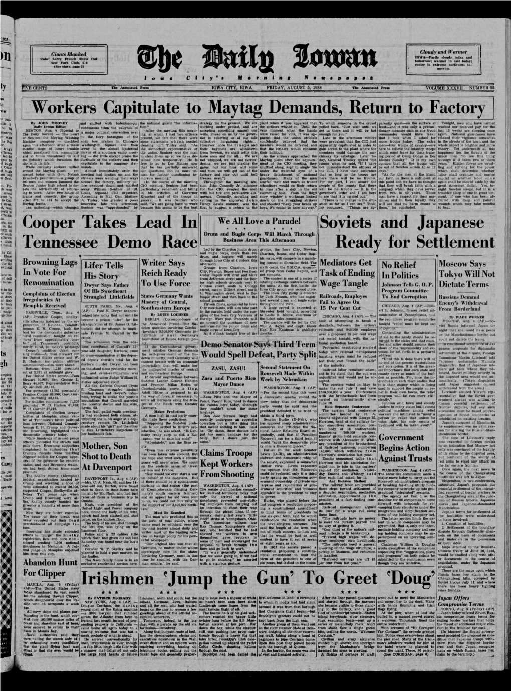 Daily Iowan (Iowa City, Iowa), 1938-08-05