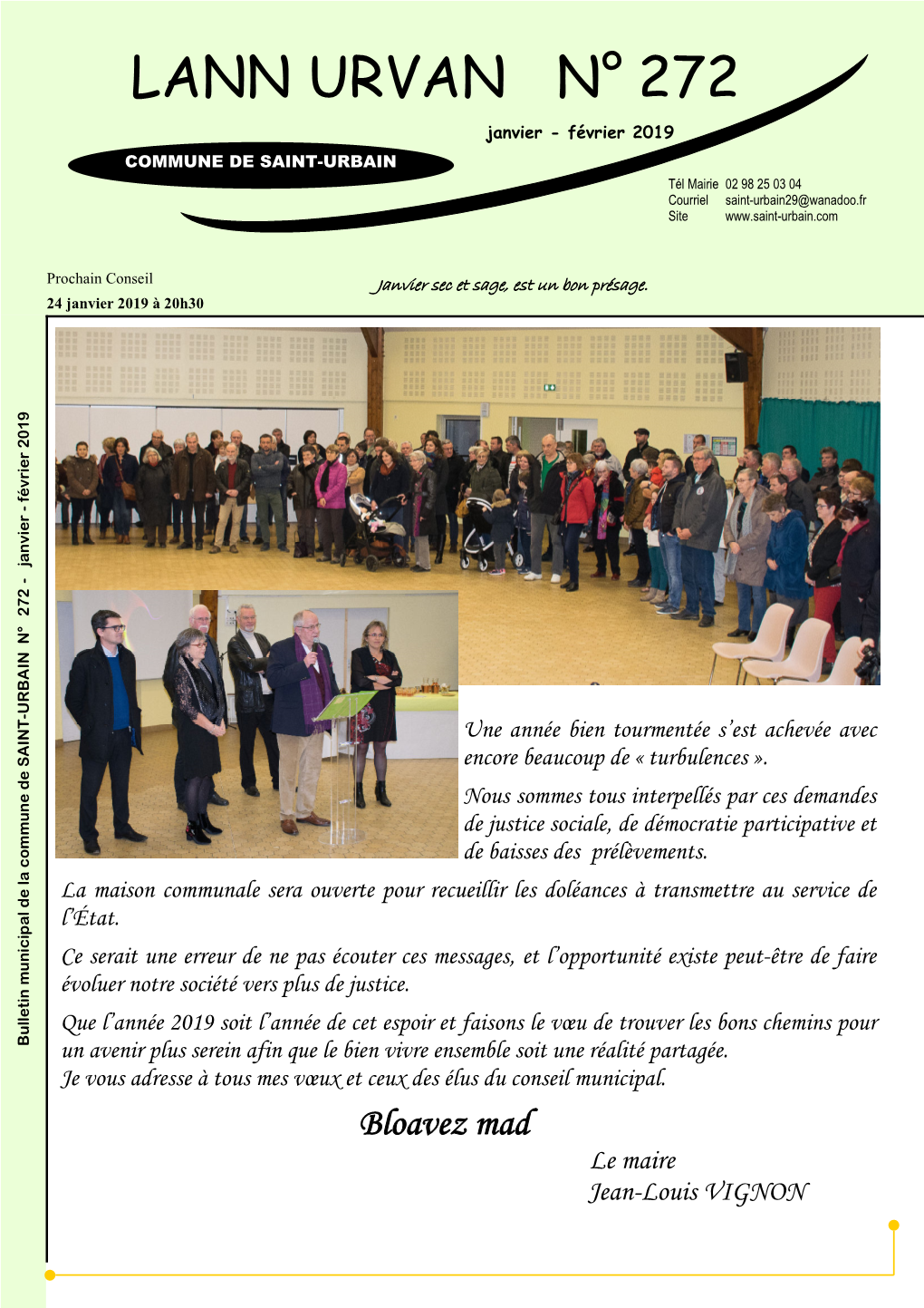 Bulletin N°272 Janvier-Fev 2019