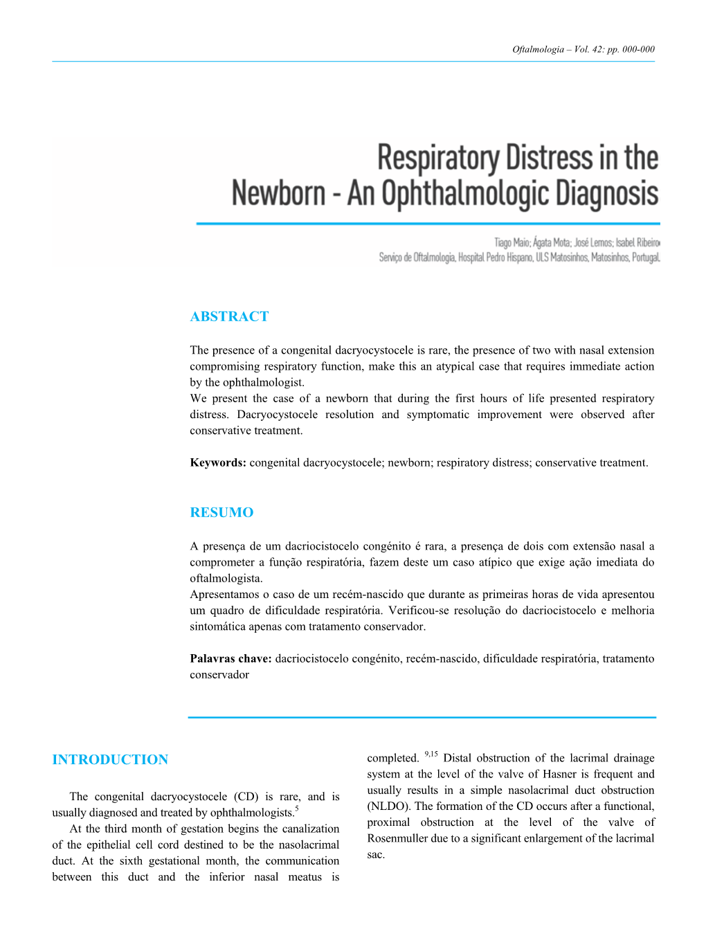 Abstract Resumo Introduction