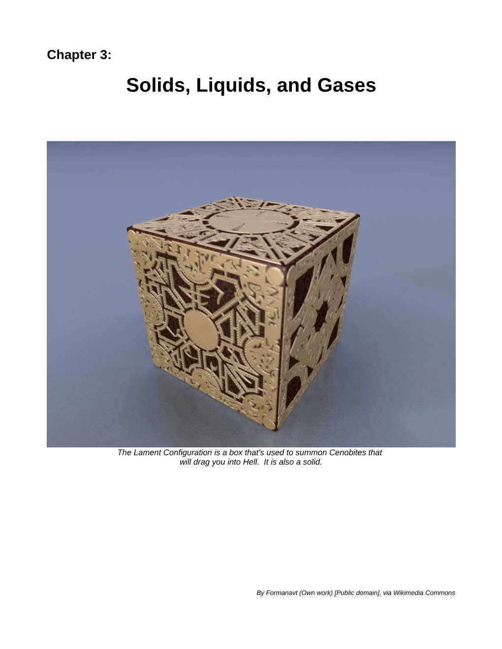 Solids, Liquids, and Gases