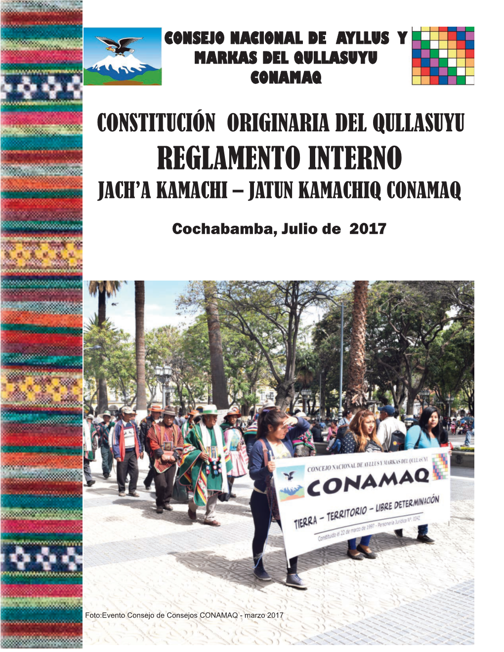 CONAMAQ CONSTITUCIÓN ORIGINARIA DEL QULLASUYU Julio 2017