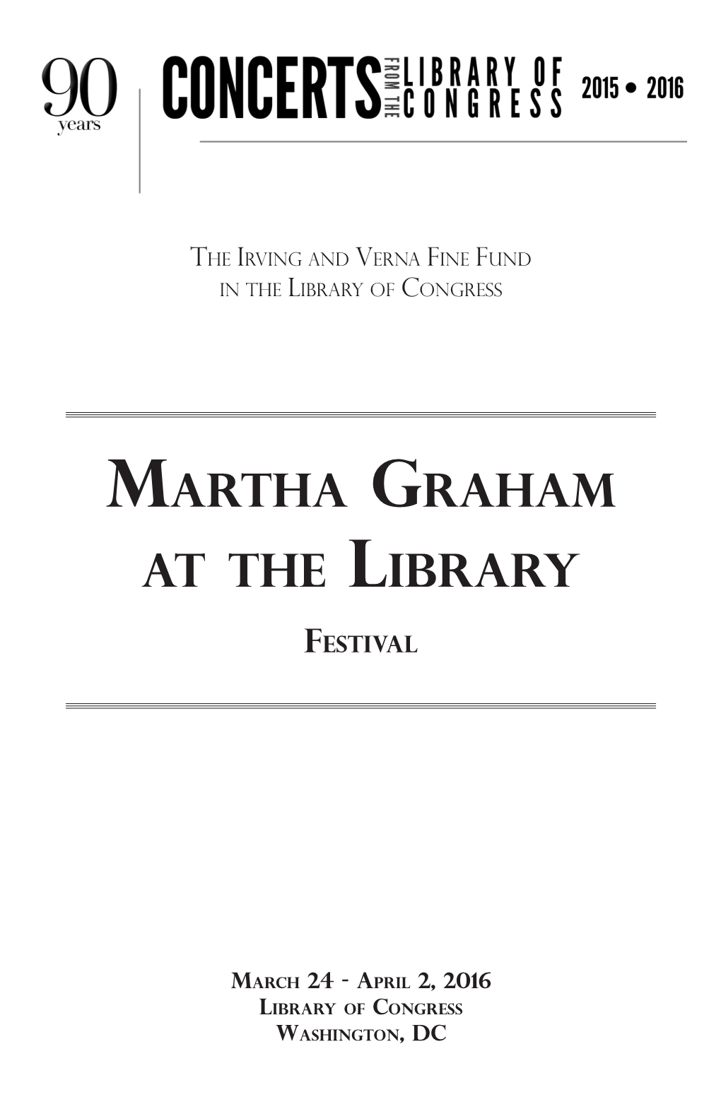 Martha Graham at the Library