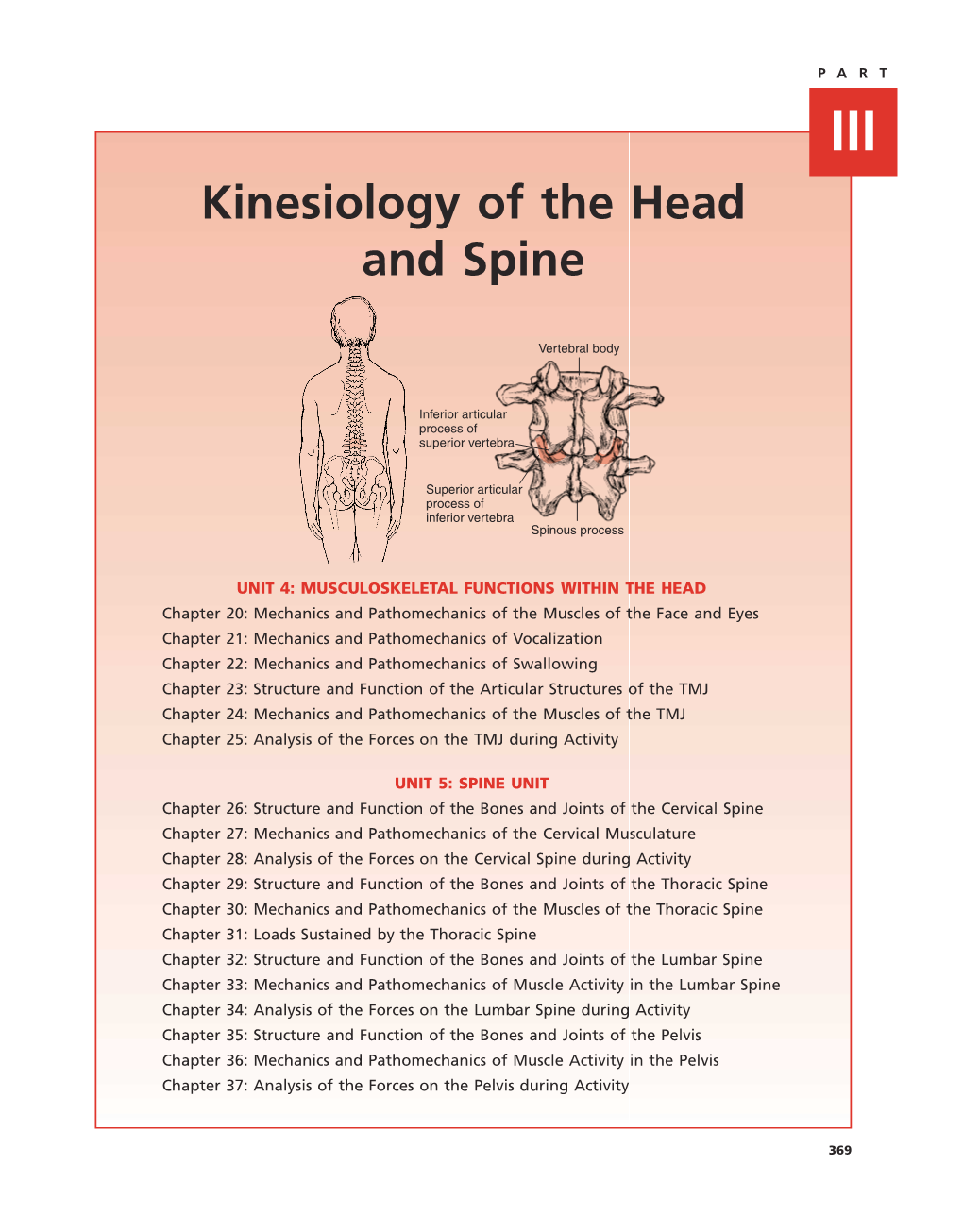 Kinesiology of the Head and Spine