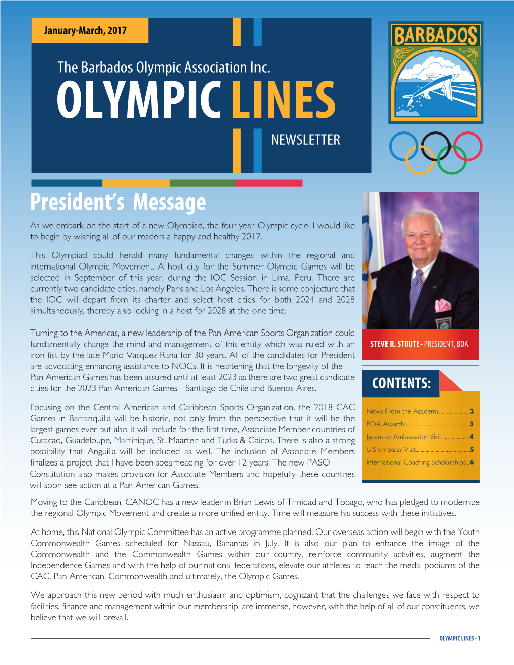 Olympic Lines Jan-Mar 2017