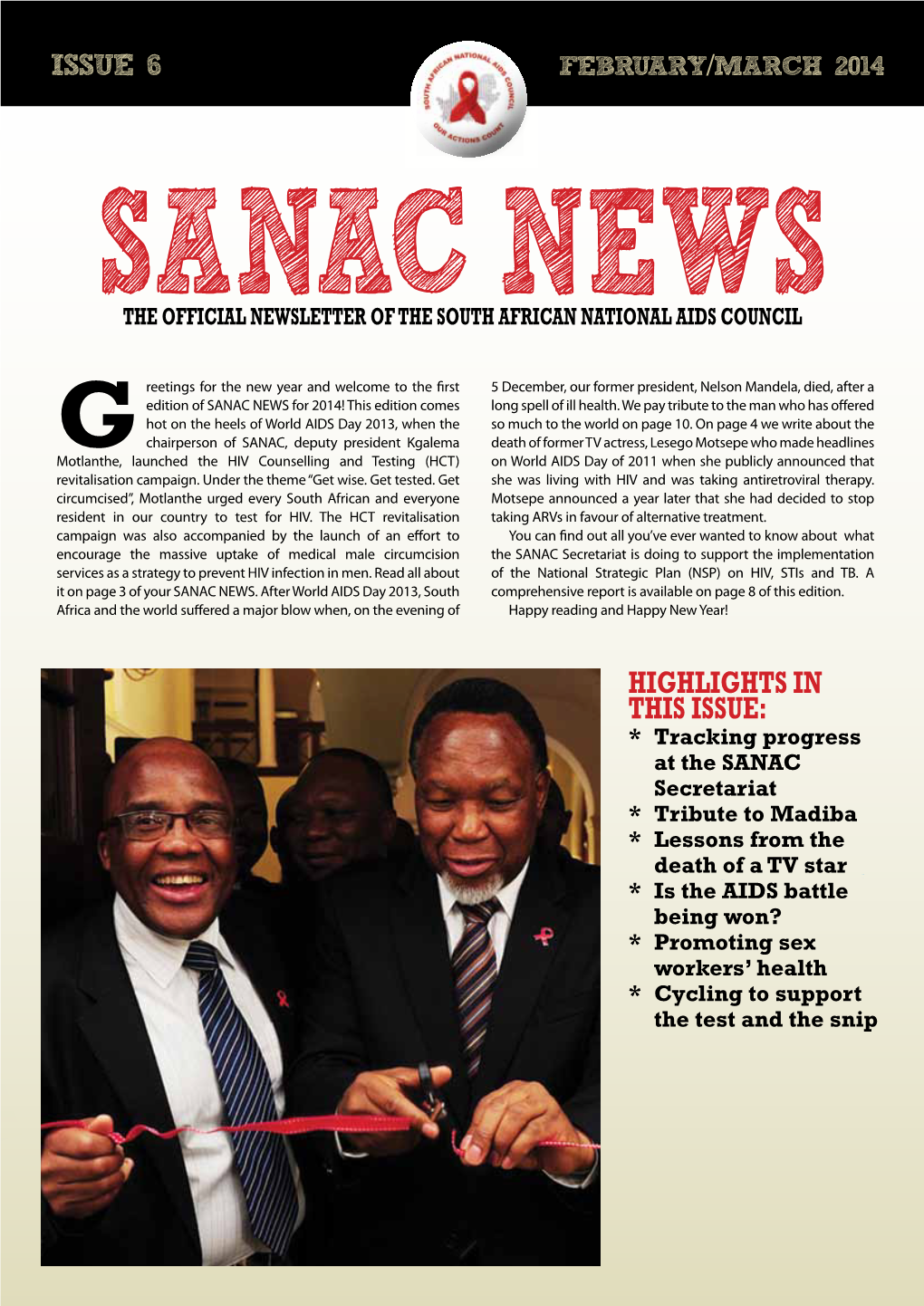 Sanacthe Official Newsletter of the South Newsafrican National Aids Council
