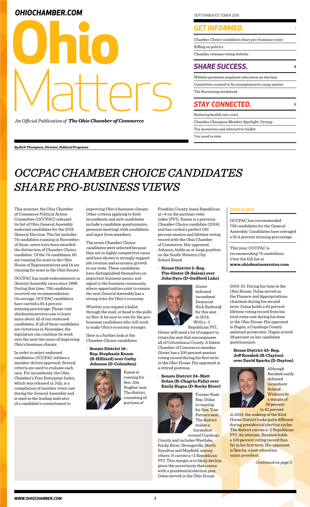 Occpac Chamber Choice Candidates Share Pro-Business Views