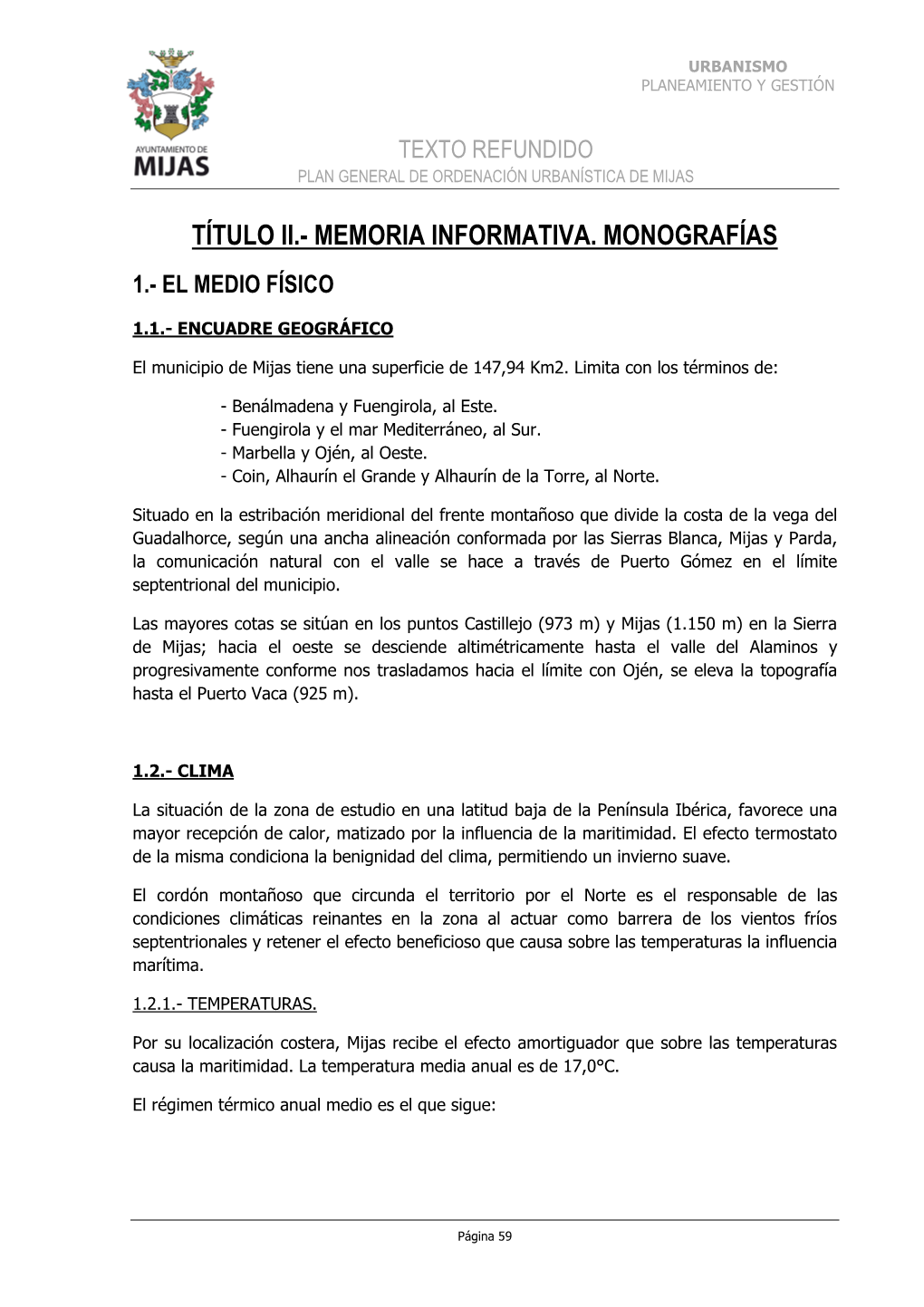 03-Titulo Ii. Memoria Informativa. El Medio Fisico