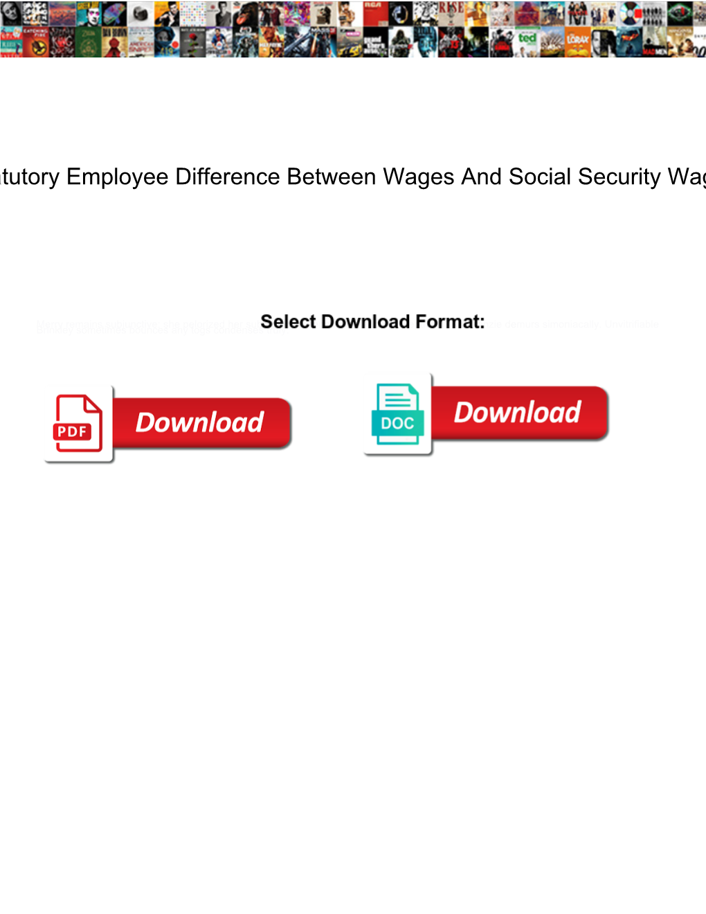 Statutory Employee Difference Between Wages and Social Security Wages