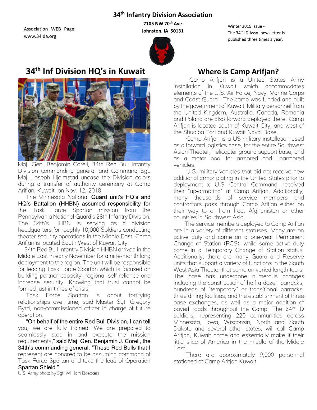 Winter 2019 Newsletter