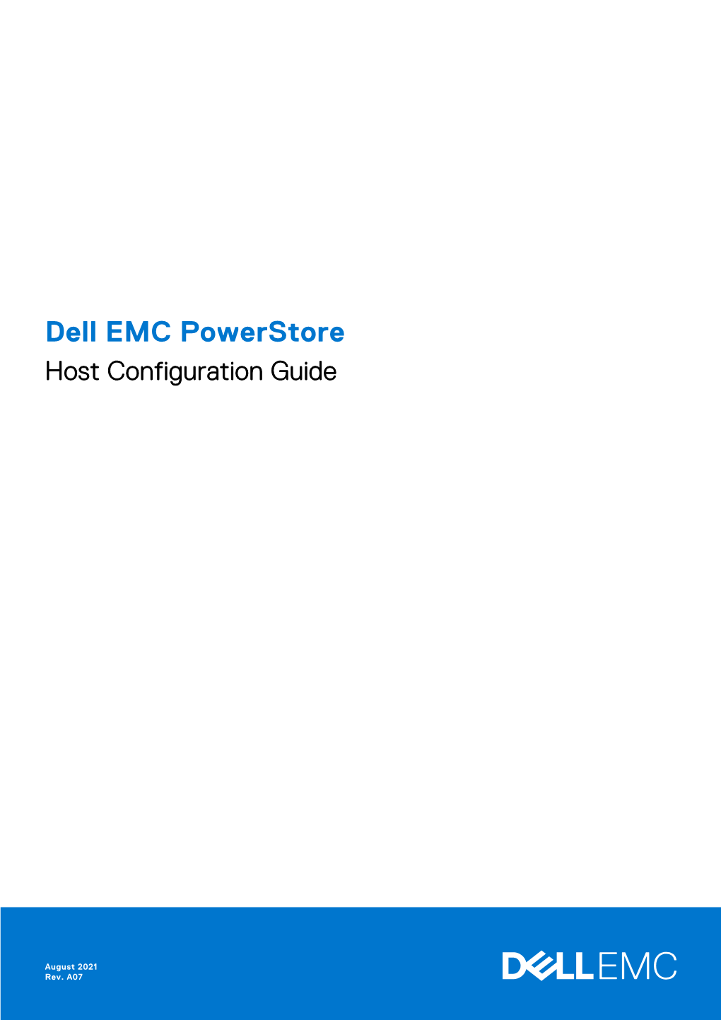 Dell EMC Powerstore Host Configuration Guide