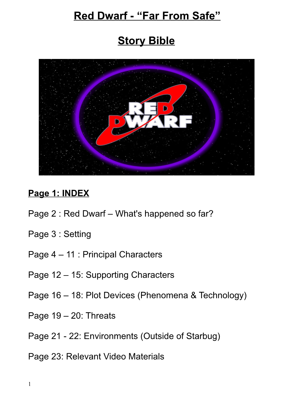 Red Dwarf - “Far from Safe”