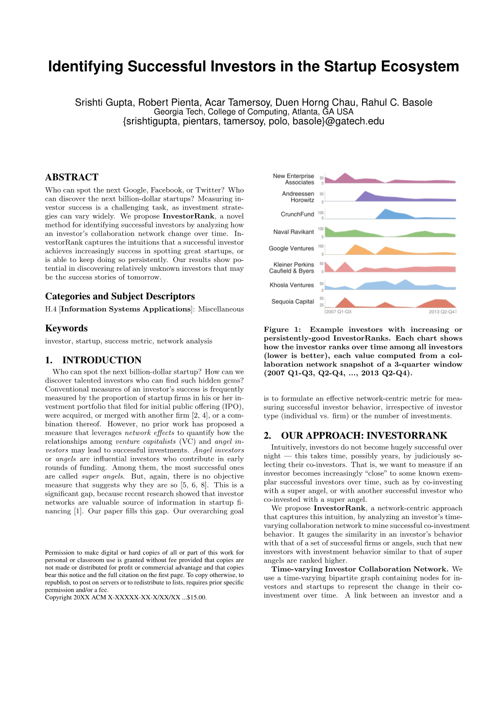 Identifying Successful Investors in the Startup Ecosystem