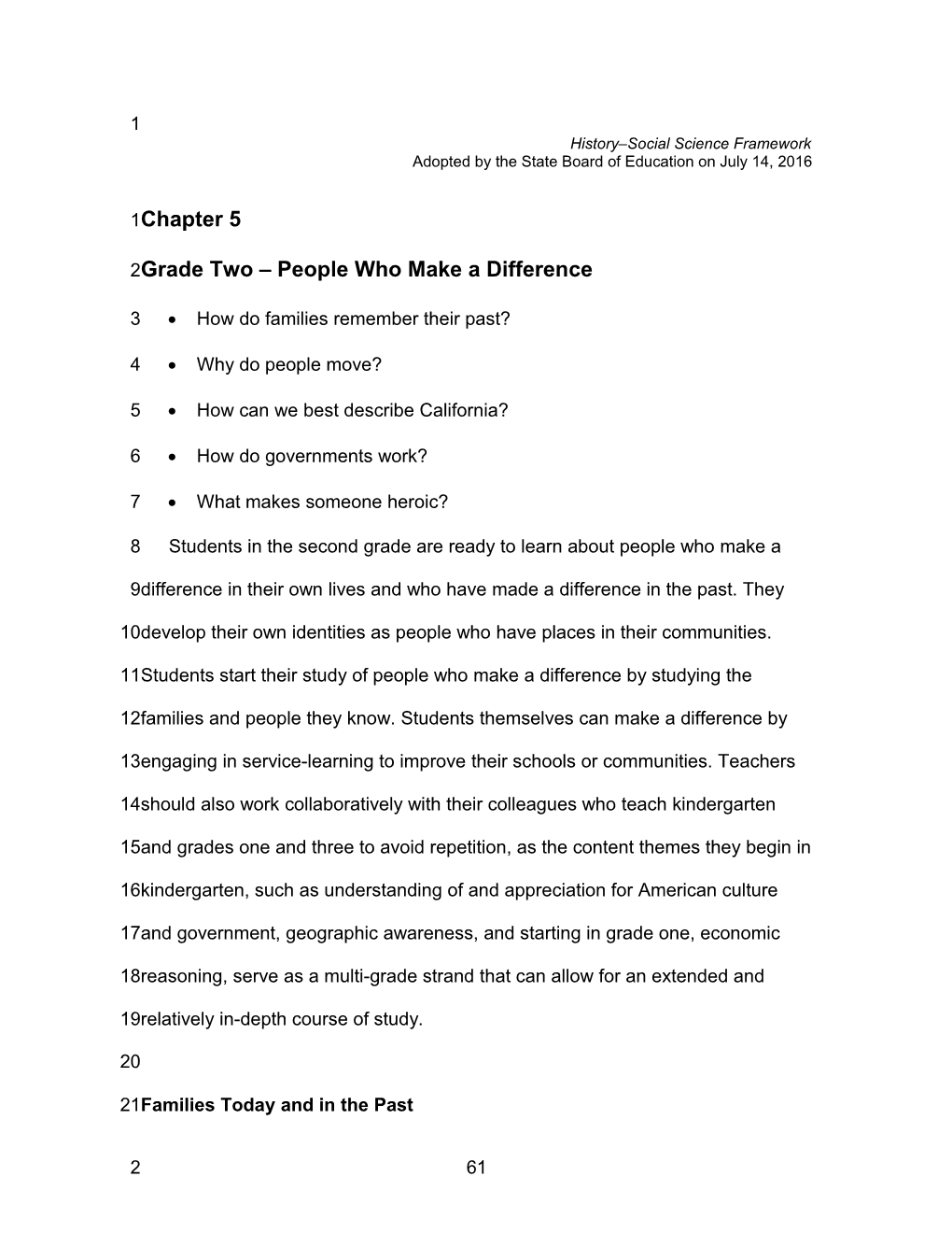 2016 Grade Two - Curriculum Frameworks (CA Dept Of Education)