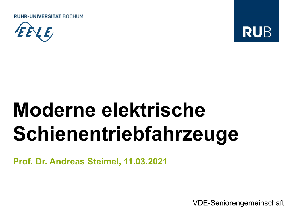 Vortrag Prof. Dr.-Ing. Andreas Steimel