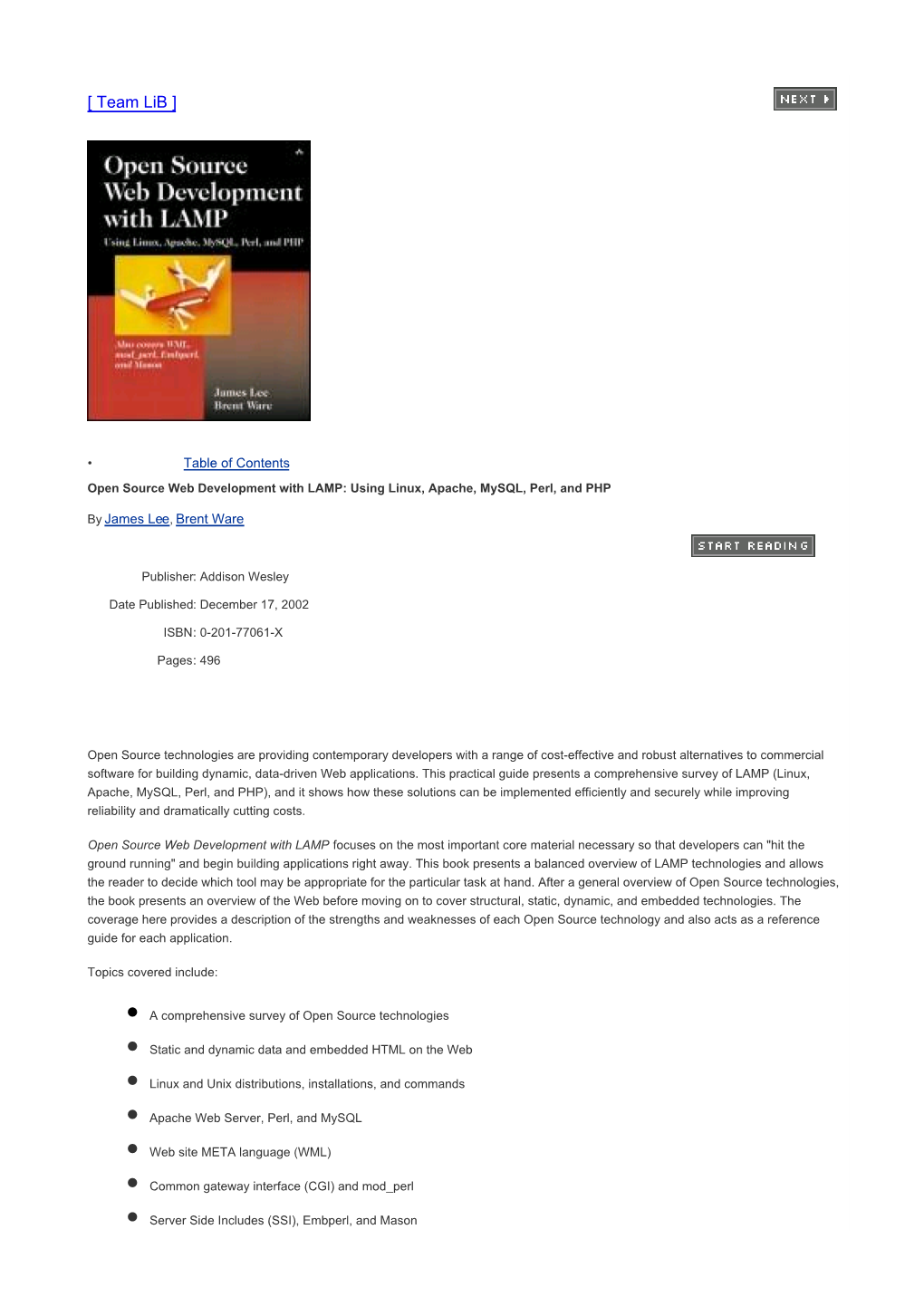 Open Source Web Development with Lamp Using Linux, Apache, Mysql, Perl, and Php.Pdf