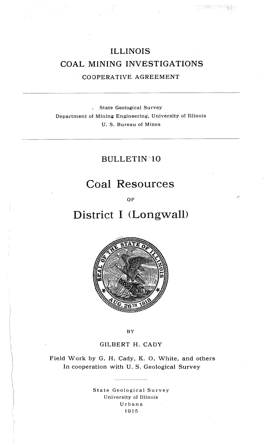 Illinois Coal Mining Investigations Bulletin