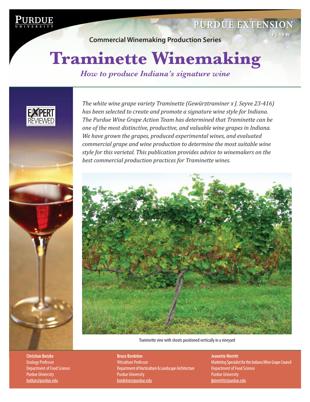 Traminette Winemaking How to Produce Indiana’S Signature Wine