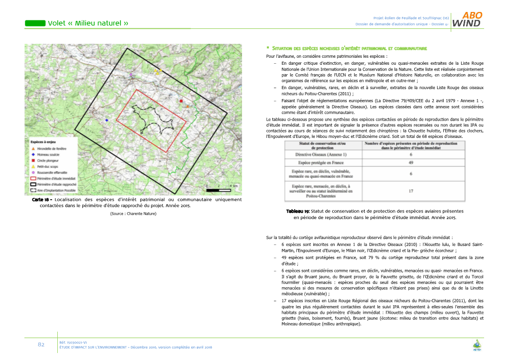 Volet « Milieu Naturel » Dossier De Dem Ande D'autorisation Unique – Dossier 4