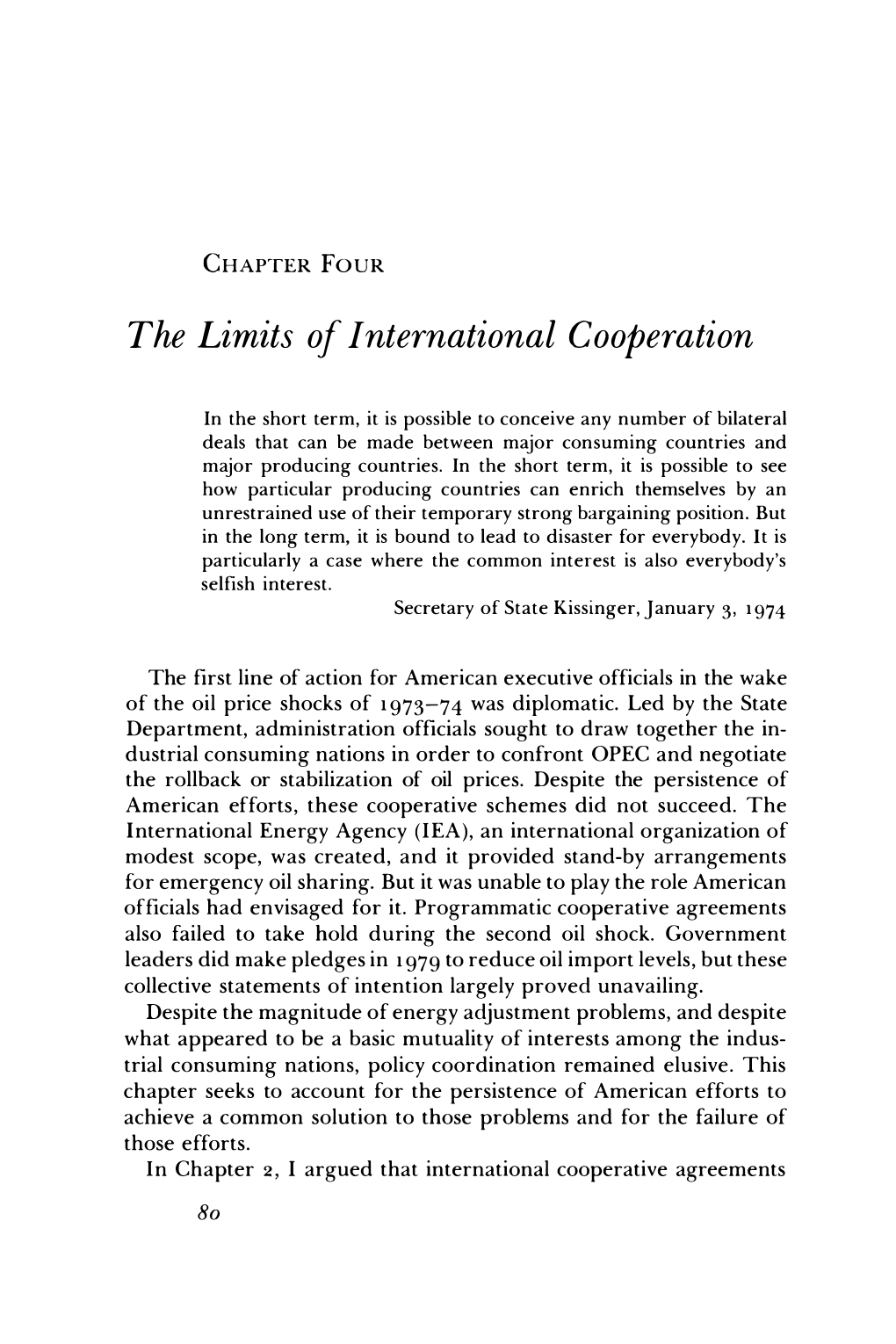 The Limits of International Cooperation