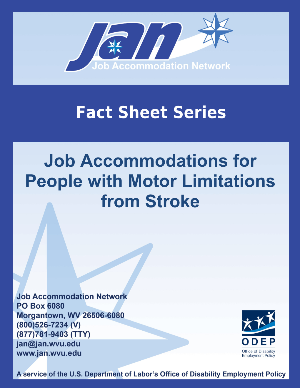 Job Accommodations for People with Motor Limitations from Stroke