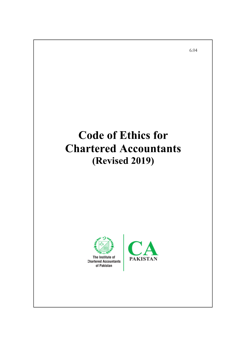 Code of Ethics for Chartered Accountants (Revised 2019)