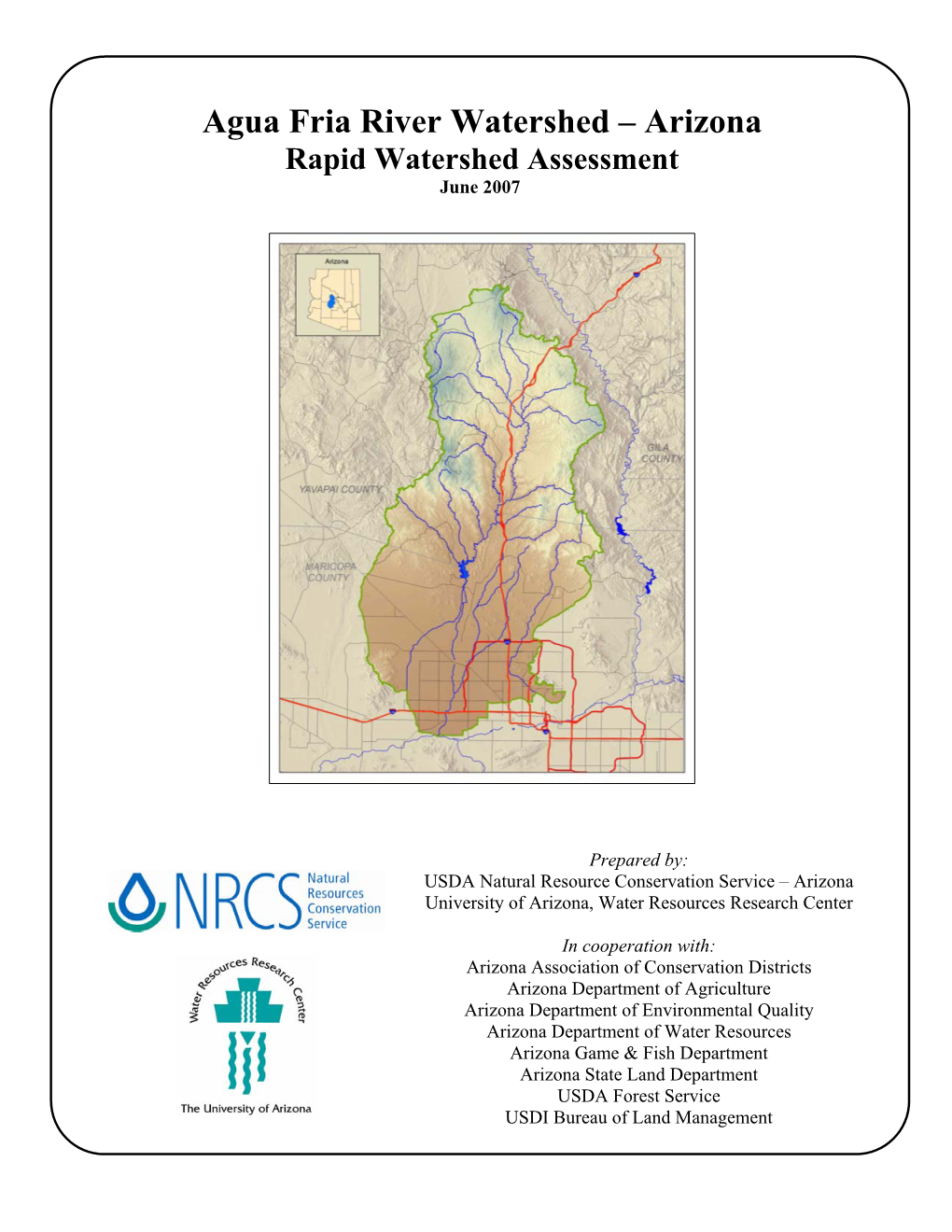 Agua Fria River Watershed – Arizona Rapid Watershed Assessment June 2007