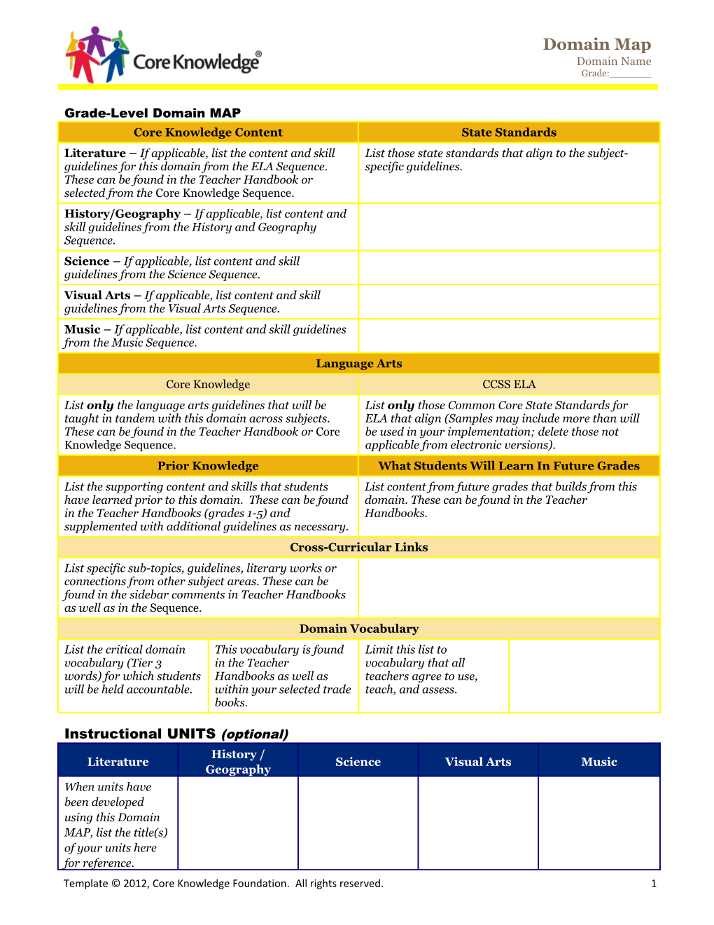 Template for Instructor's Guide