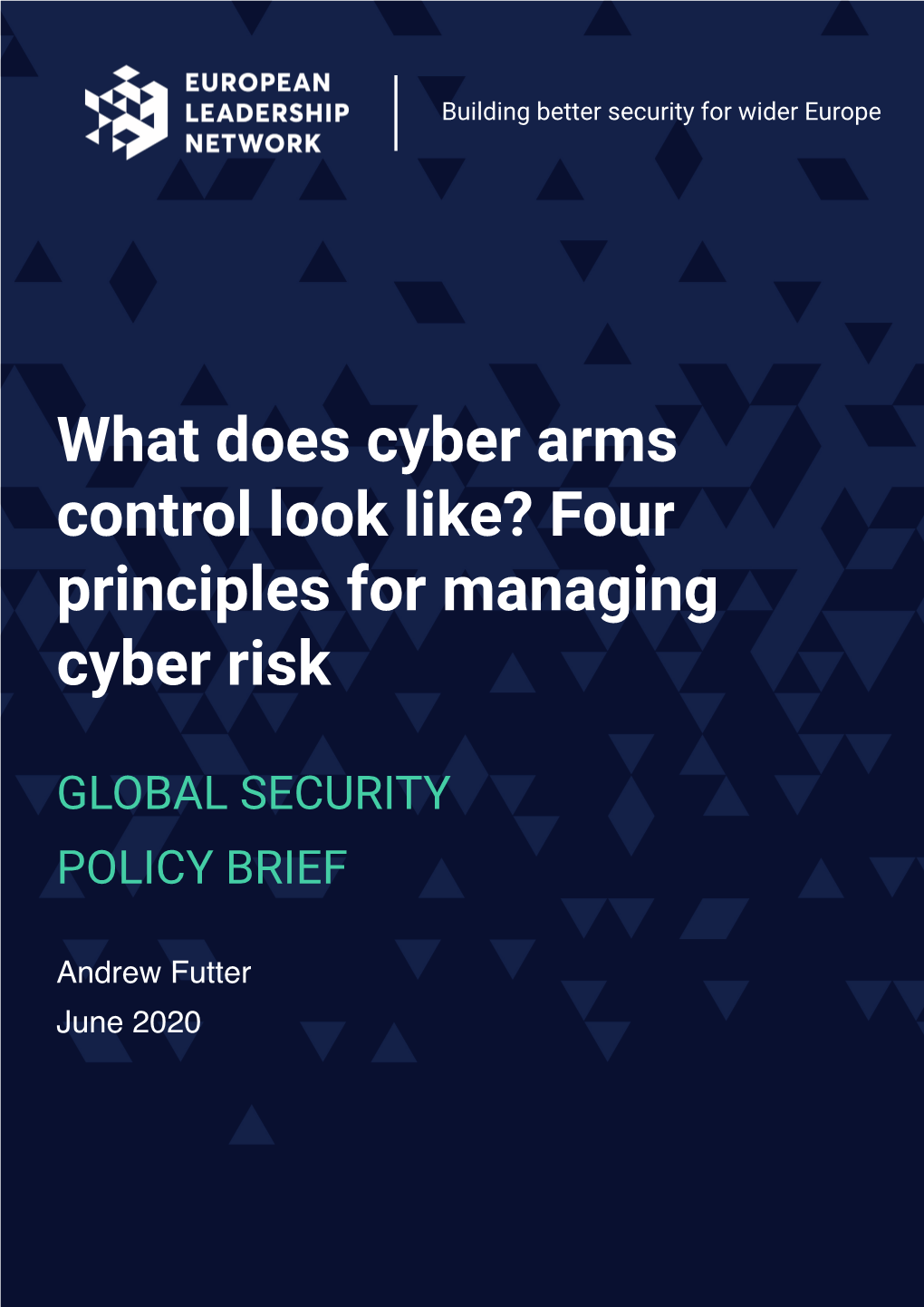 What Does Cyber Arms Control Look Like? Four Principles for Managing Cyber Risk