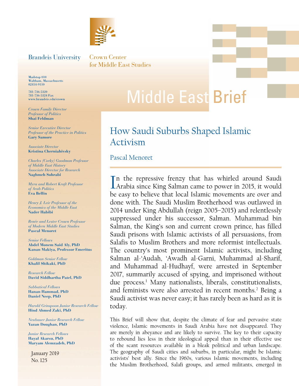 READ Middle East Brief