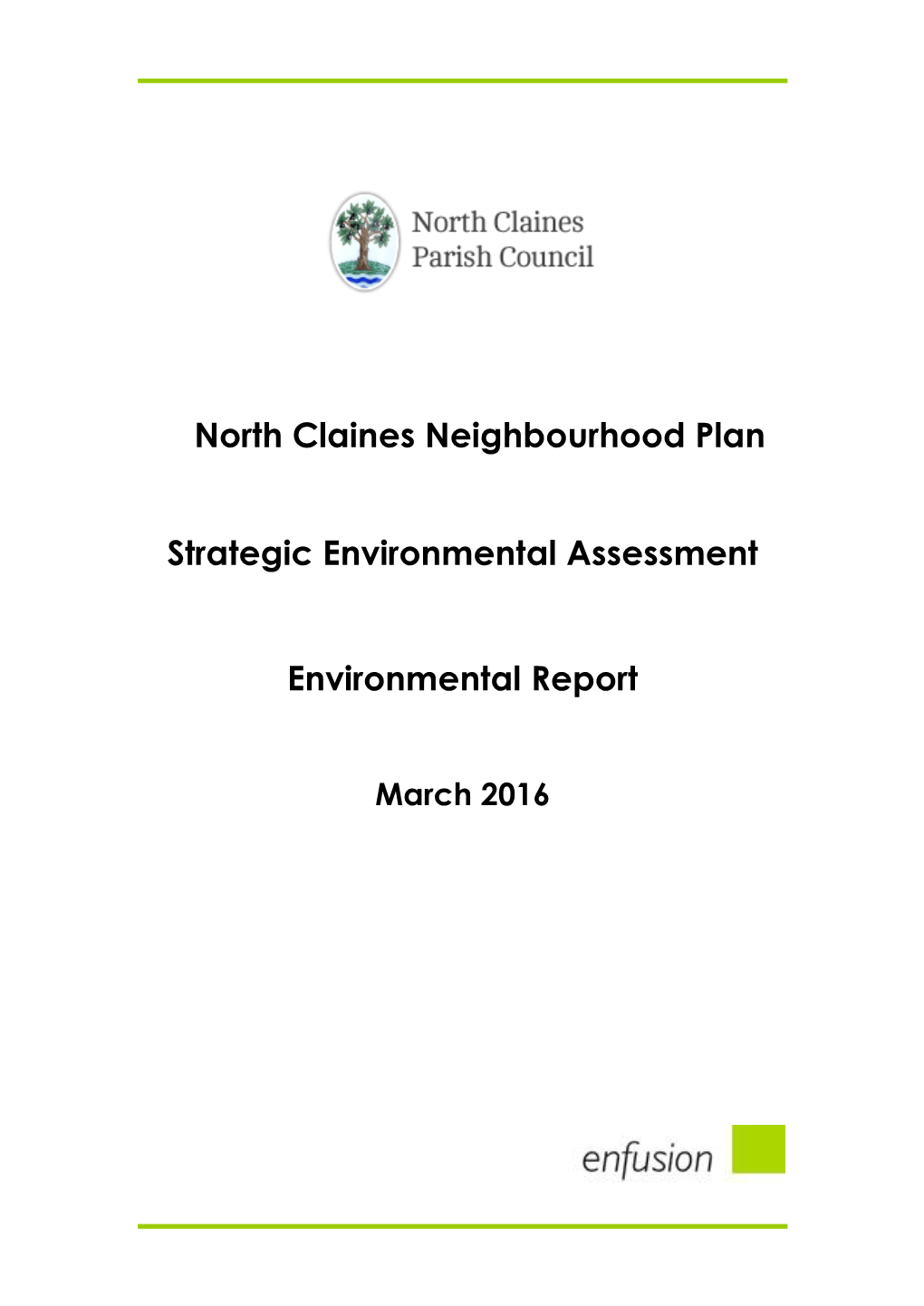 North Claines Neighbourhood Plan Strategic Environmental