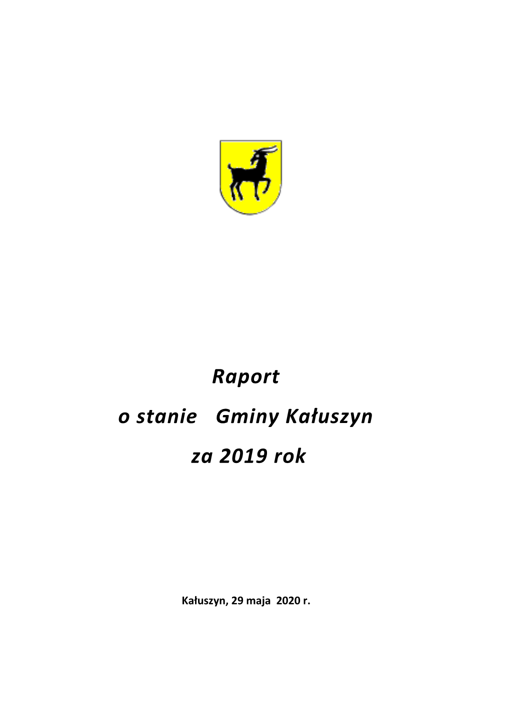 Raport O Stanie Gminy Kałuszyn Za 2019 Rok