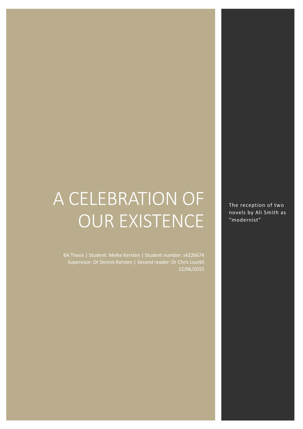 A Celebration of Our Existence,” (Clark, Par