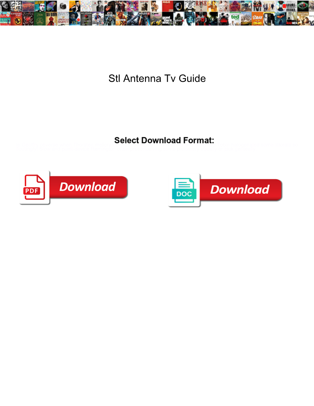 Stl Antenna Tv Guide