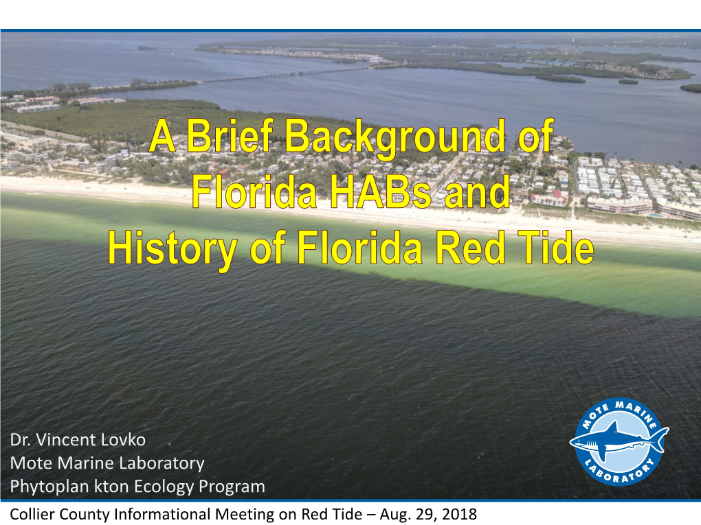 Collier County Informational Meeting on Red Tide – Aug