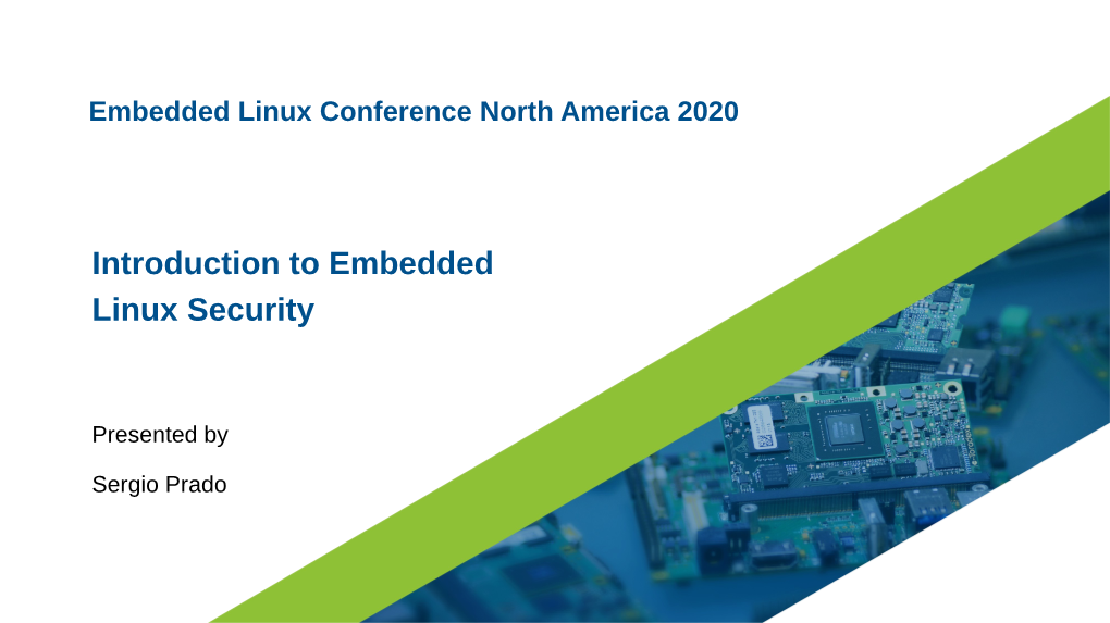 Introduction to Embedded Linux Security