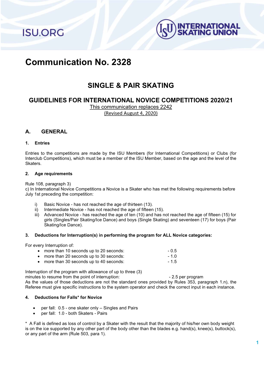 Communication No. 2328