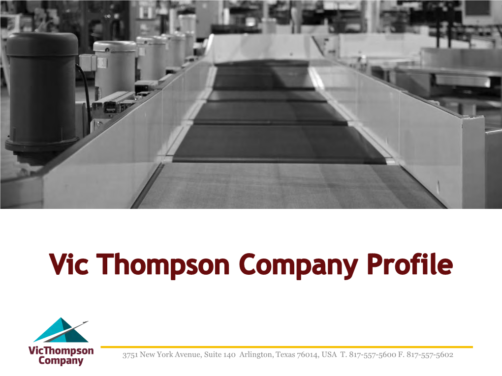 Vic Thompson Company Profile