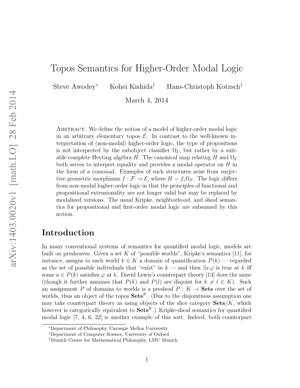 Topos Semantics for Higher-Order Modal Logic