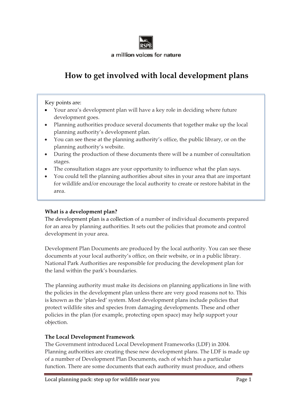 How to Get Involved with Local Development Plans